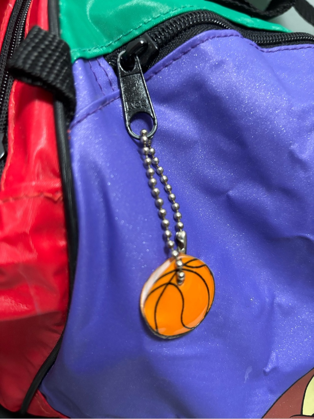 Vintage 1993 Looney Tunes All Stars Basketball Duffle Bag 90s - Picture 3 of 16